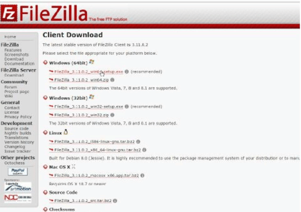Filezilla download